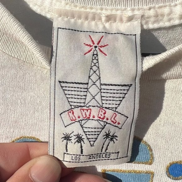 vintage KWBL Los Angeles single stitch art hand painted - Picture 5 of 9